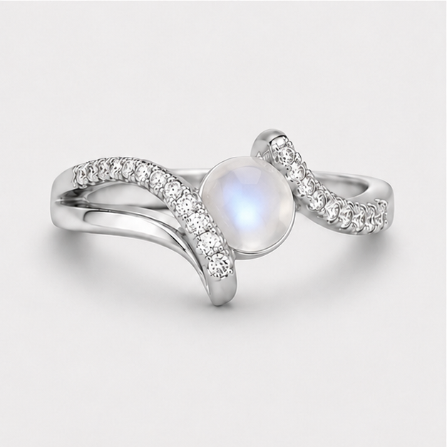 Moonstone Nova Radiance Ring
