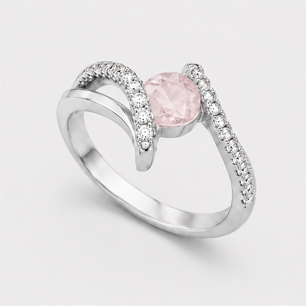 Rose Quartz Nova Radiance Ring