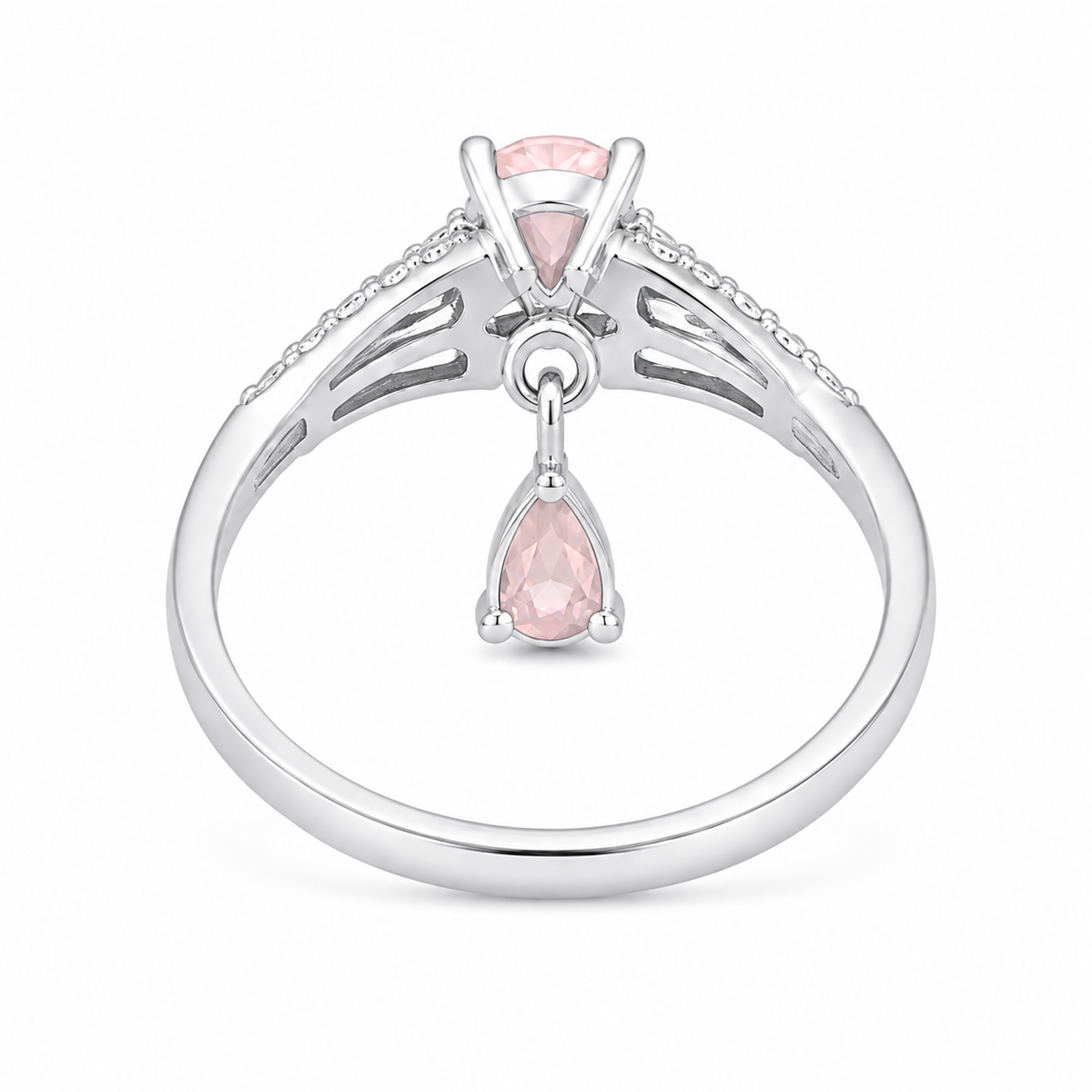 Rose Quartz Celestial Drop Ring