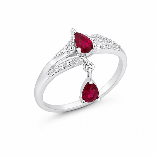Ruby Celestial Drop Ring