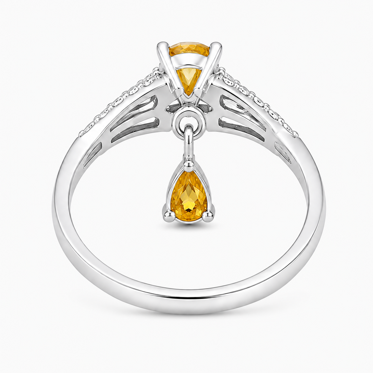 Citrine Celestial Drop Ring