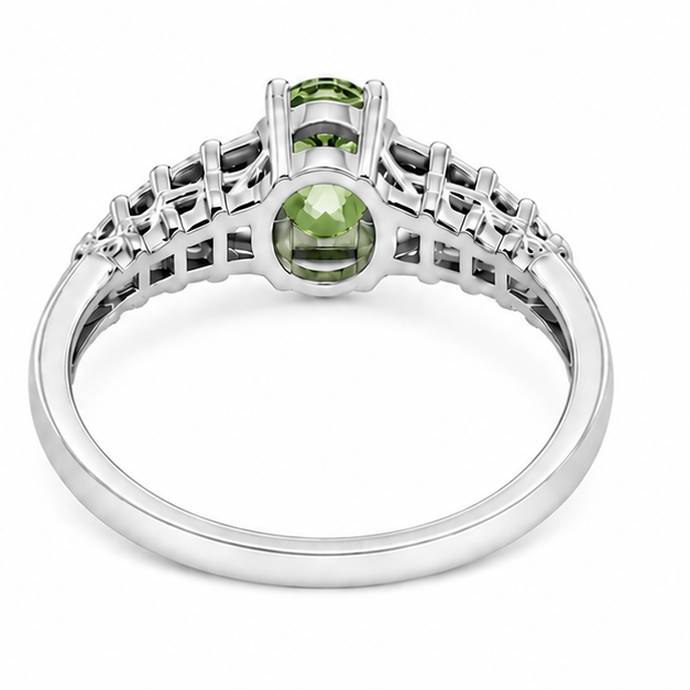 Amethyst Green Aurora Rose Ring