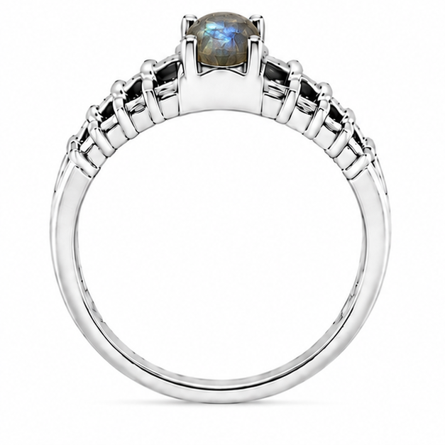Labradorite Aurora Rose Ring