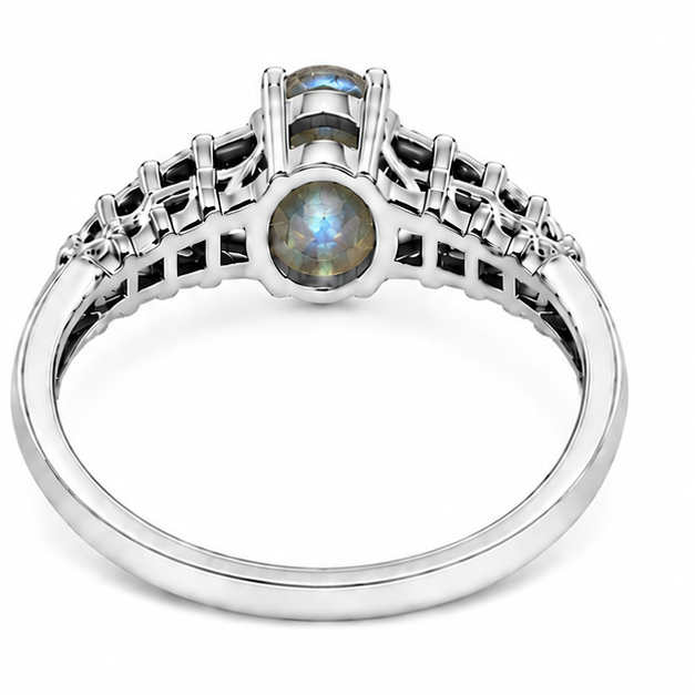 Labradorite Aurora Rose Ring