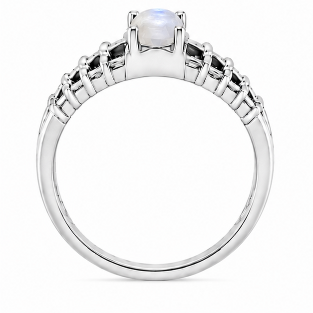 Moonstone Aurora Rose Ring