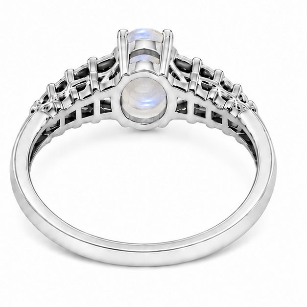 Moonstone Aurora Rose Ring
