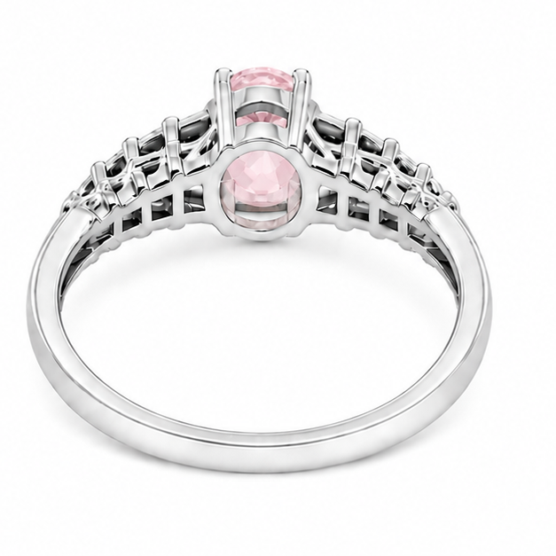 Rose Quartz Aurora Rose Ring